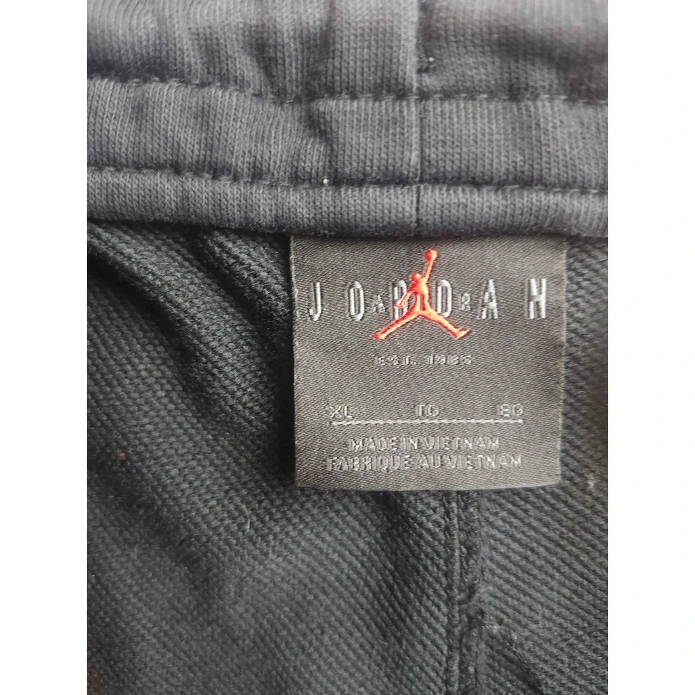 Jordan Jumpman Air Mens XL Black Fleece Basketball Shorts Tape Logo Side Stripe